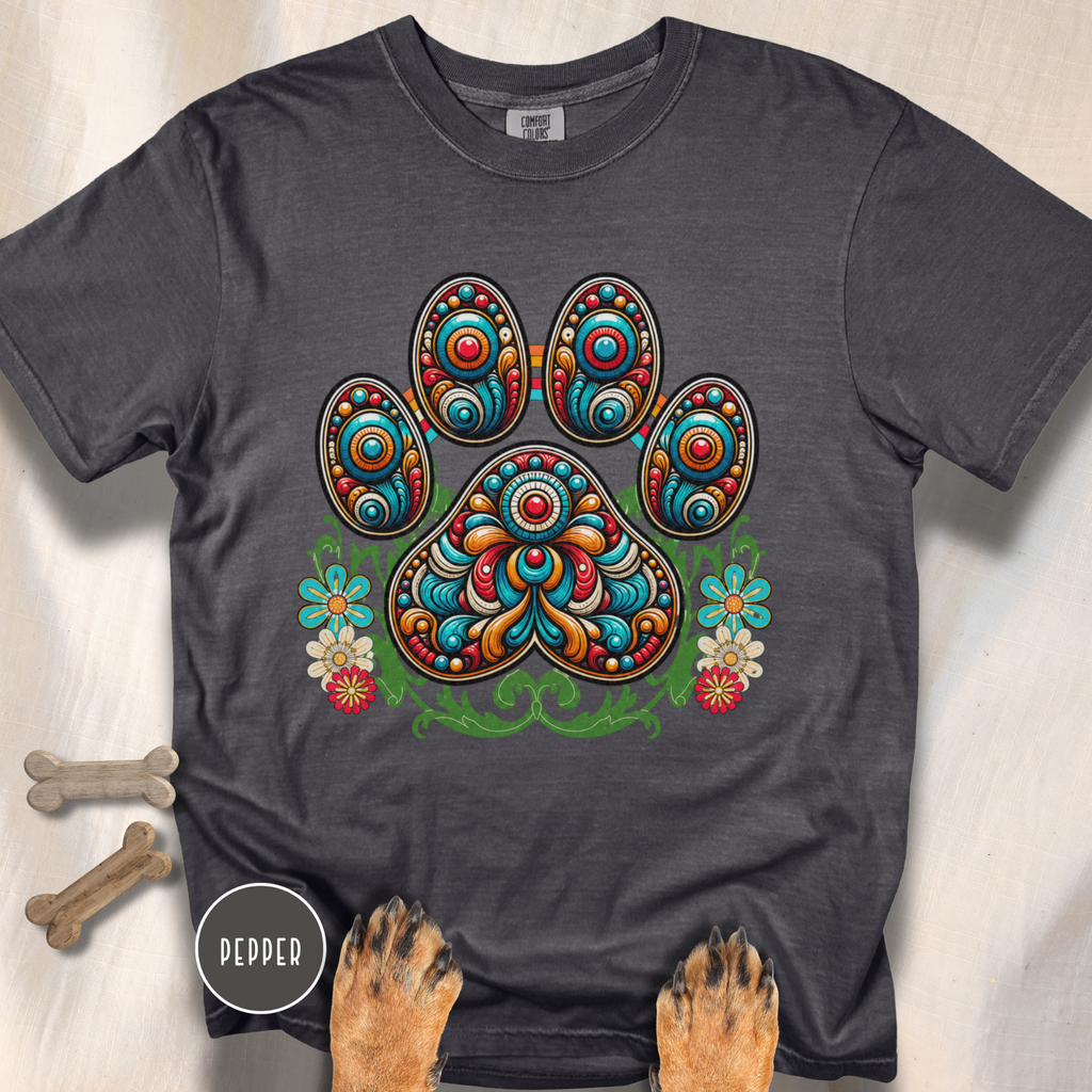 Groovy Mandela Paw Print T-shirt