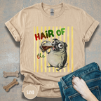 Hair of the Dog Pug with Beer T-shirt, Yellow stripes