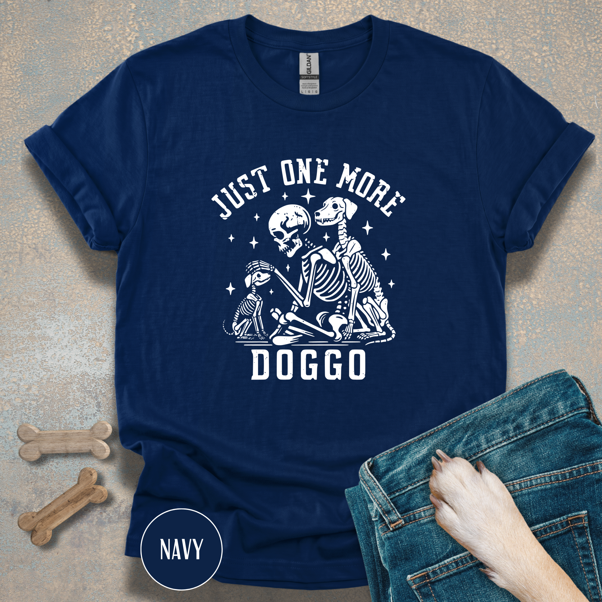 Just One More Doggo Tee | Skeleton Rescue Dog Lover T-shirt