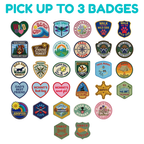 Personalized Adventure Dog Bandana | Choose Your Badges