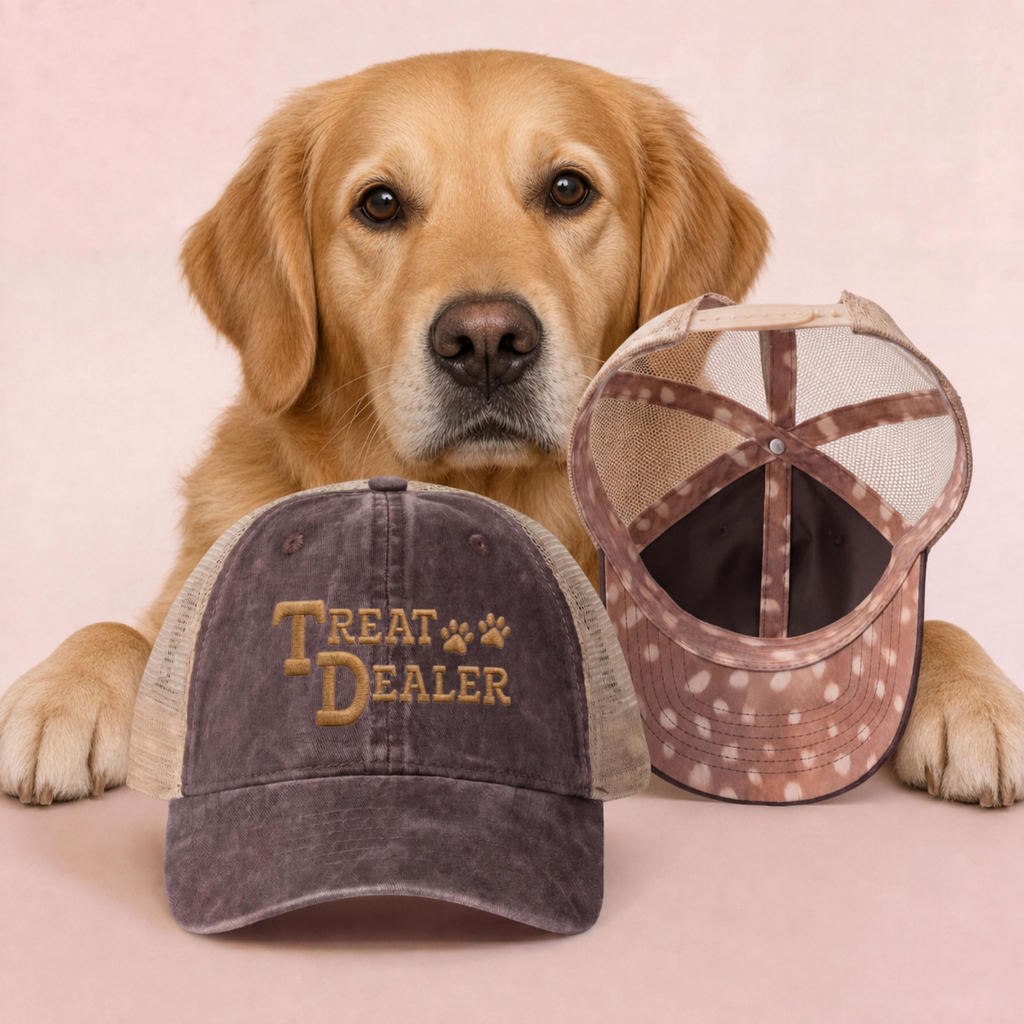 Treat Dealer Embroidered Leopard Trucker Hat