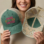 Dogs Books Coffee Embroidered Mesh Trucker Hat