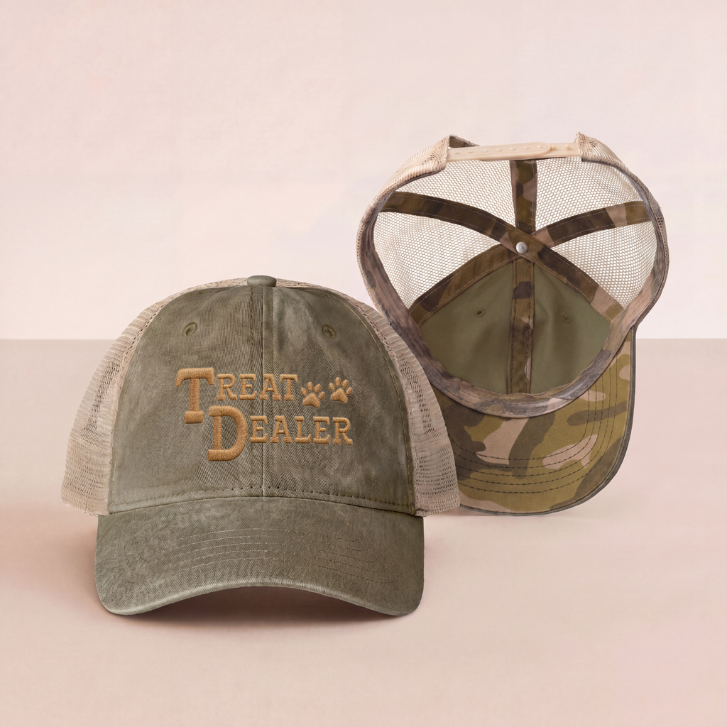 Treat Dealer Embroidered Leopard Trucker Hat