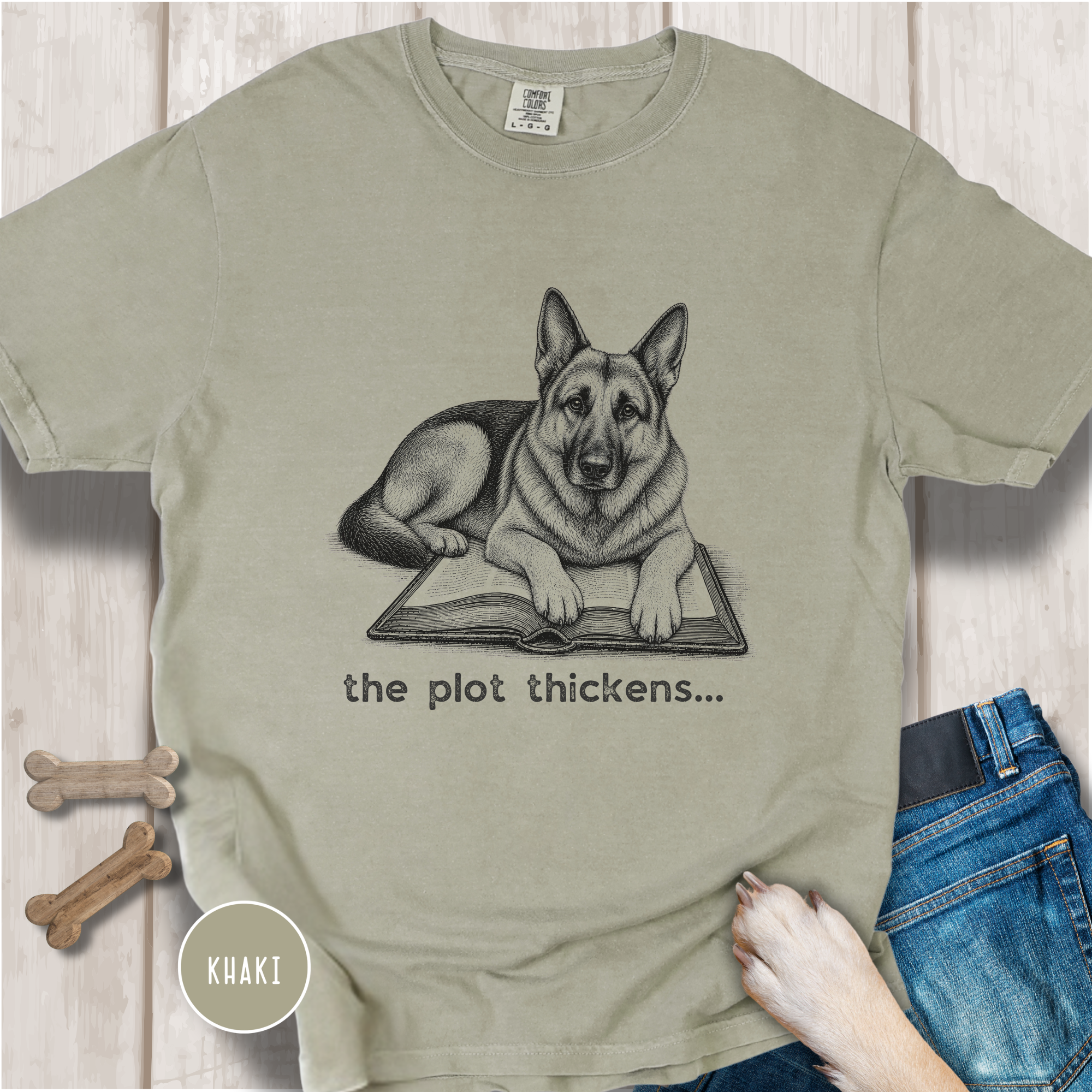 German Shepherd The Plot Thickens T-shirt