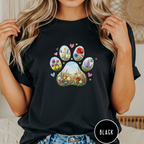 Meadow of Wildflowers Dog Paw T-Shirt
