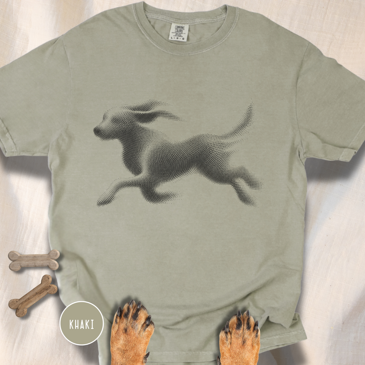 Running Dog Optical Art T-shirt