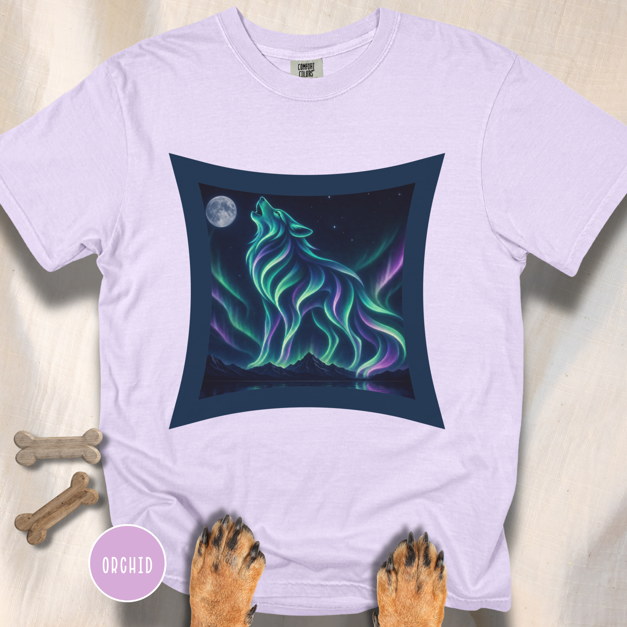 Aurora Borealis Wolf  T-Shirt