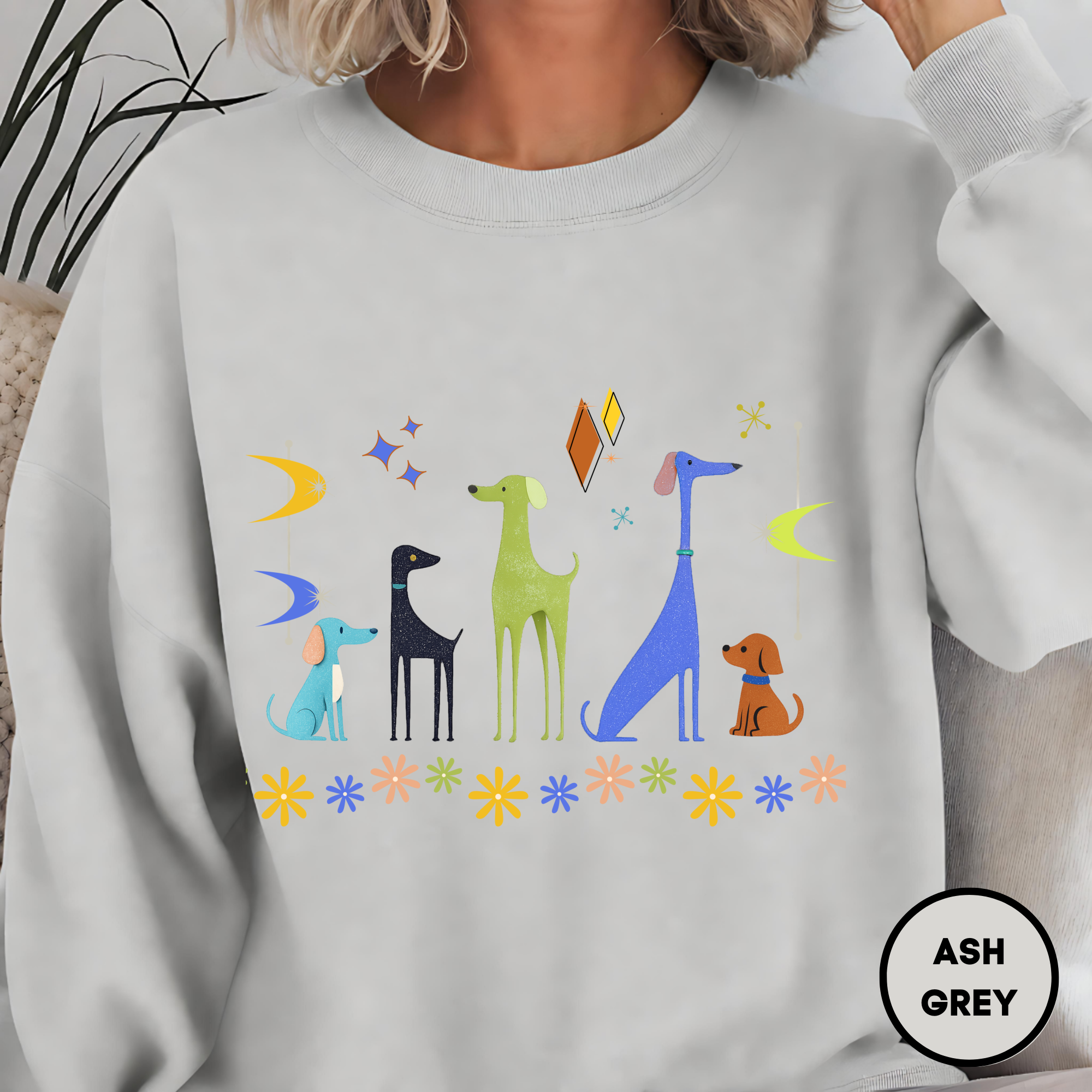 Retro Atomic Dogs Crewneck Sweatshirt