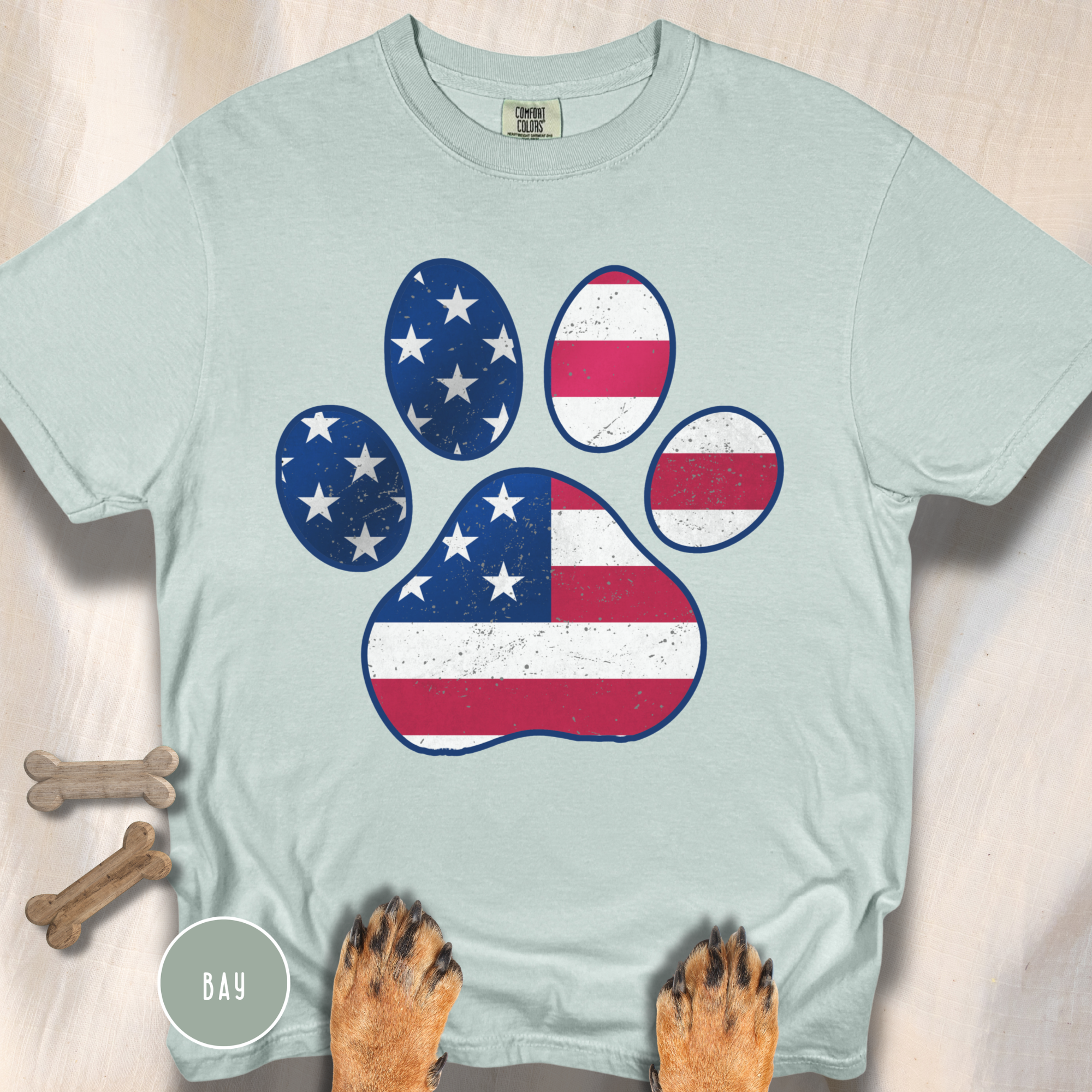 American Flag Pawtriot T-shirt