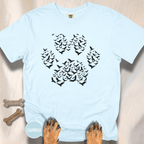 Murder of Crows in Flight Dog Paw T-shirt