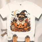 Pug in a Jack-o-Lantern T-shirt