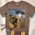 Dog UFO Selfie T-shirt