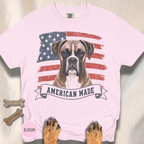 Boxer American Made USA flag T-shirt
