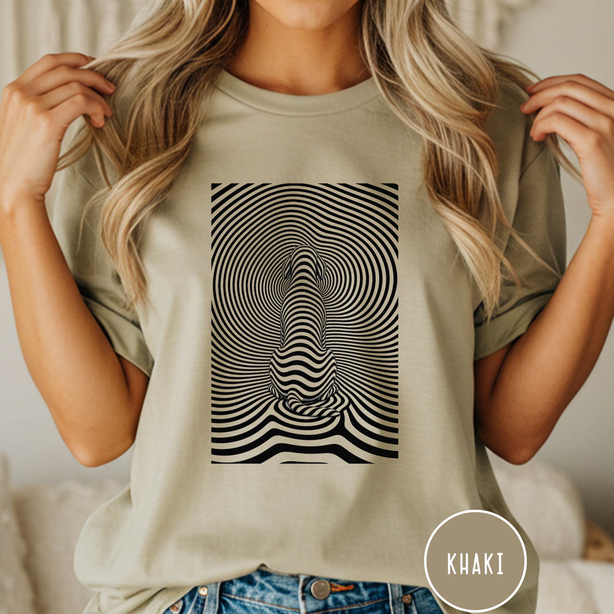 Gazing into Eternity Optical Art T-shirt