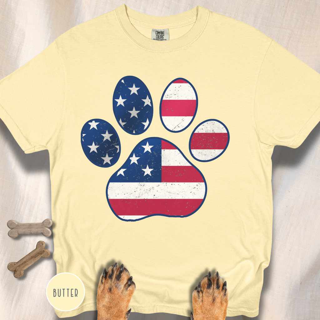 American Flag Pawtriot T-shirt