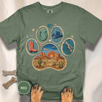 Western Desert Cowboy Paw Print T-Shirt
