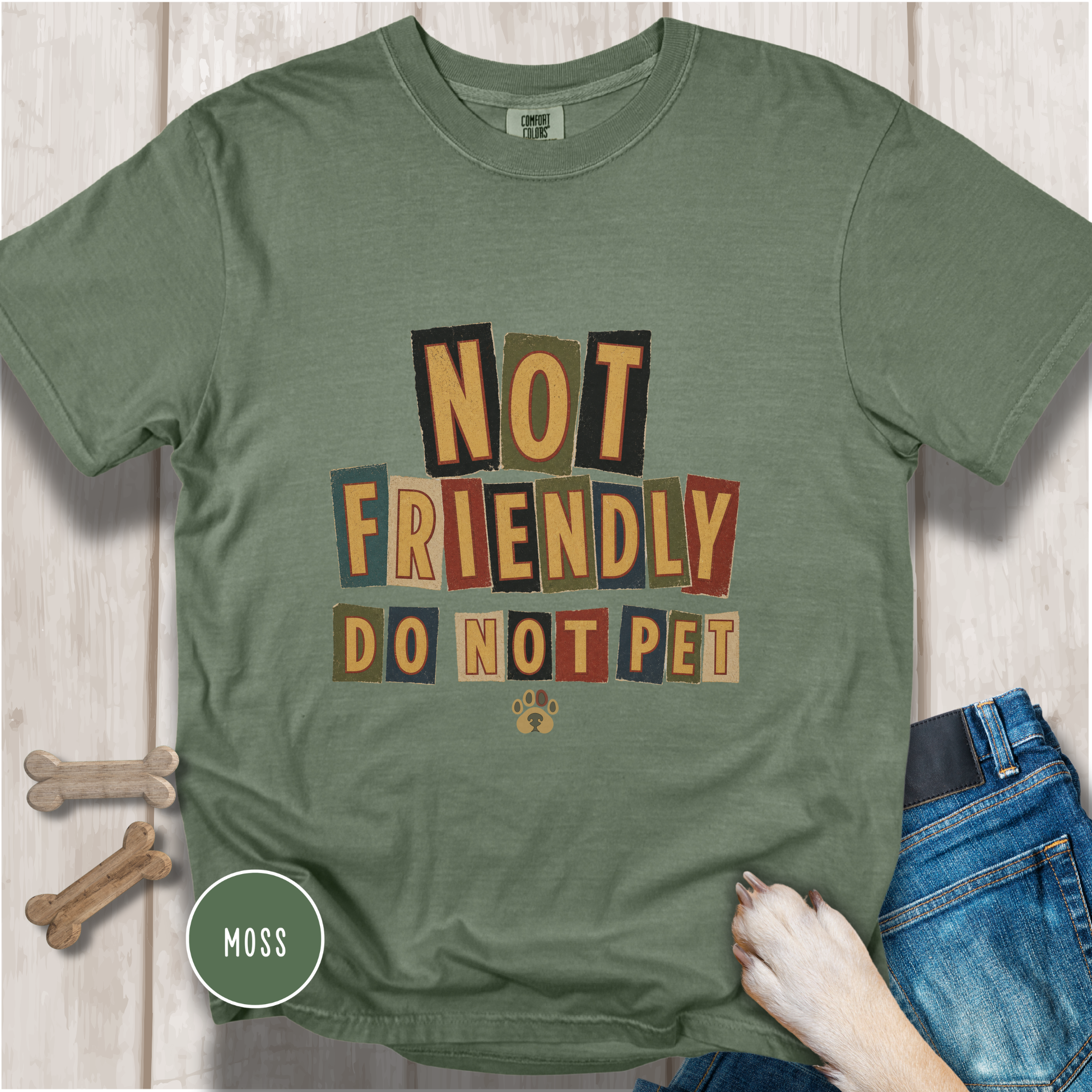 Not Friendly - Do Not Pet Ransom Note T-shirt