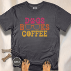 Dogs Books Coffee T-shirt