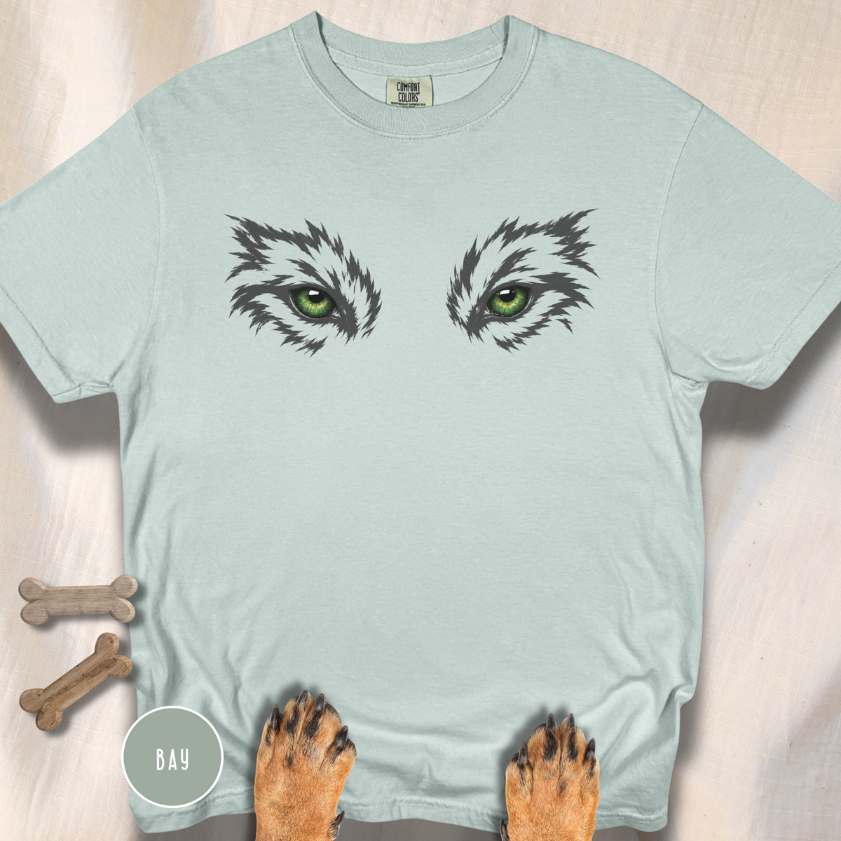 Green Eyes of the Grey Wolf  T-Shirt