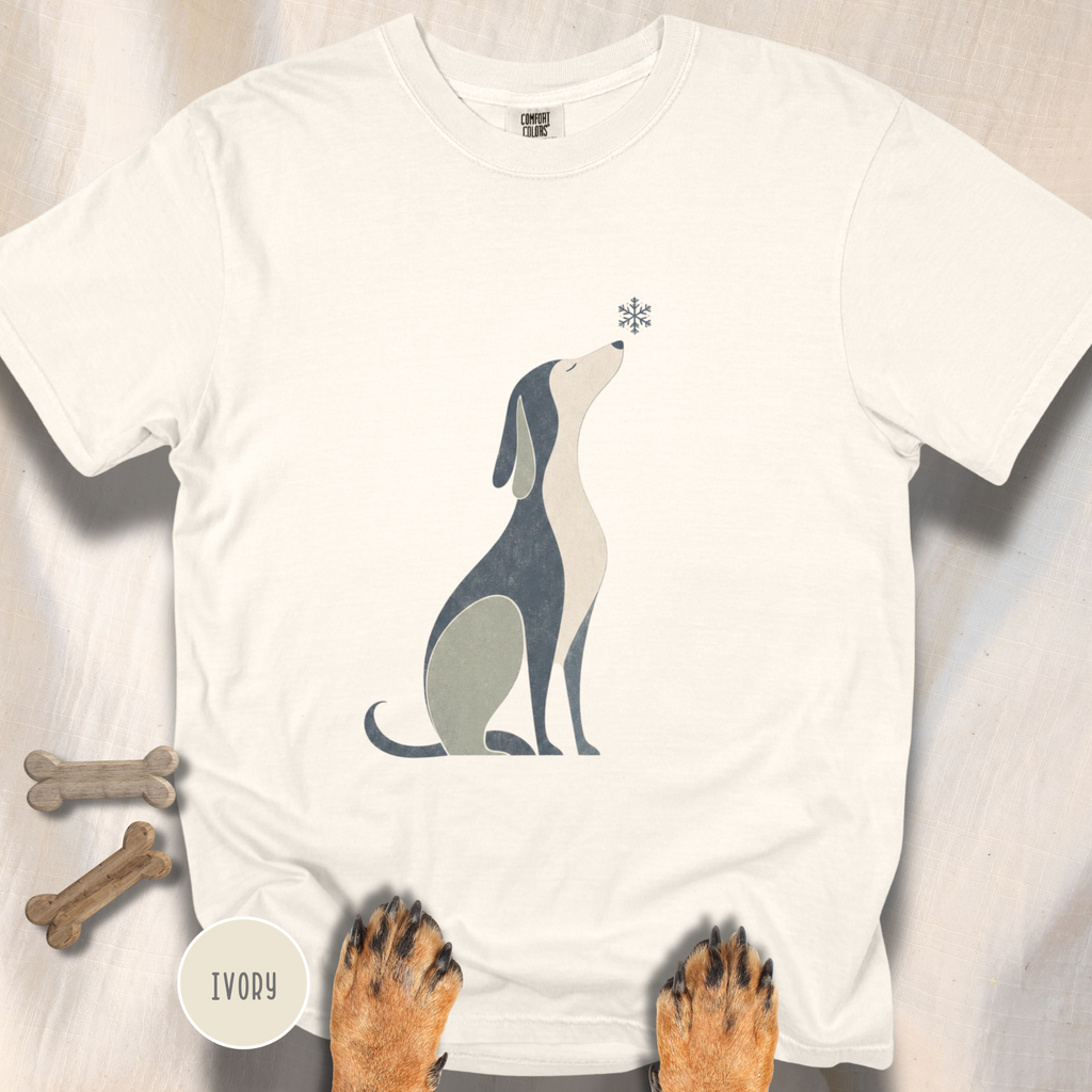 When the Snow Flies Dog T-shirt