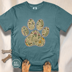 Honey Bee Vintage Botanical Dog Paw T-Shirt