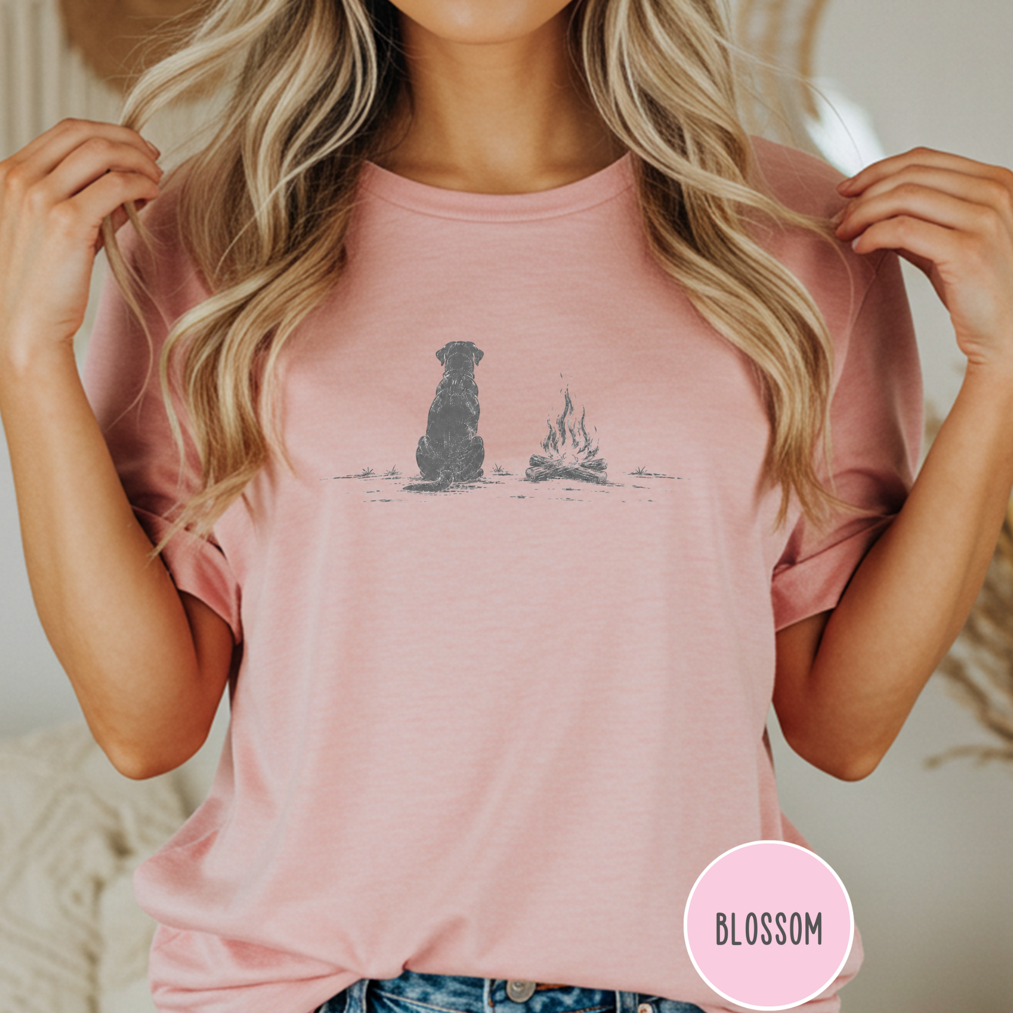 A Dog by the Campfire  T-Shirt
