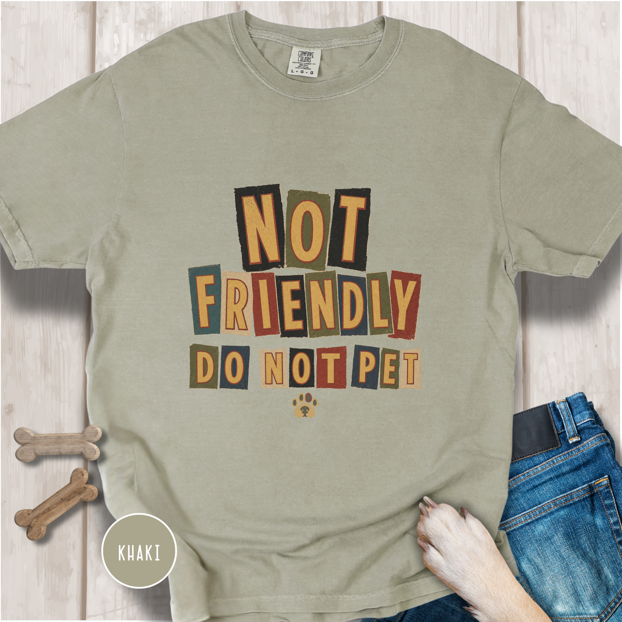 Not Friendly - Do Not Pet Ransom Note T-shirt