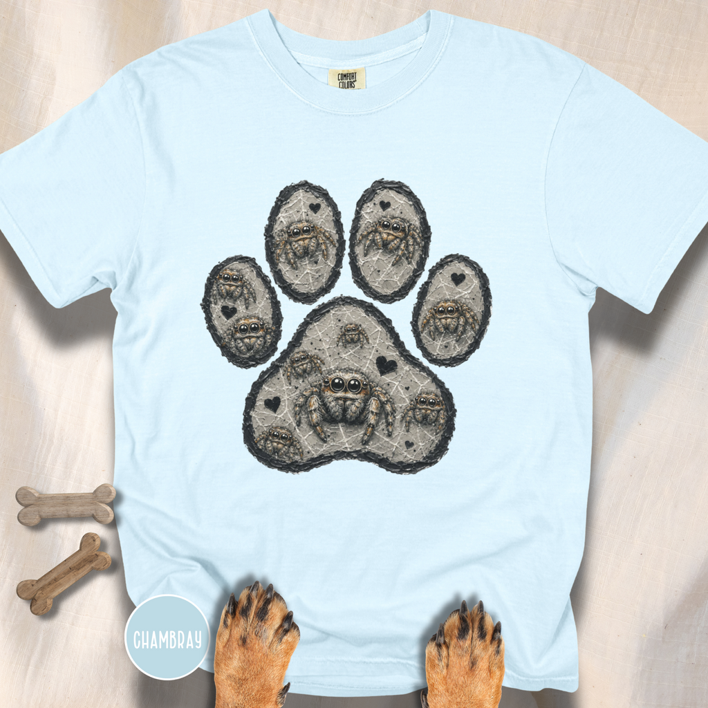 Jumping Spider Paw Print T-shirt