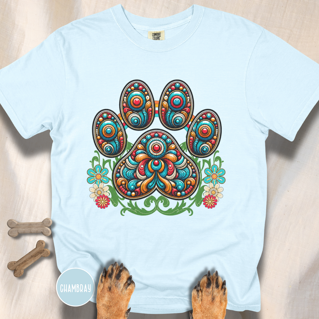 Groovy Mandela Paw Print T-shirt