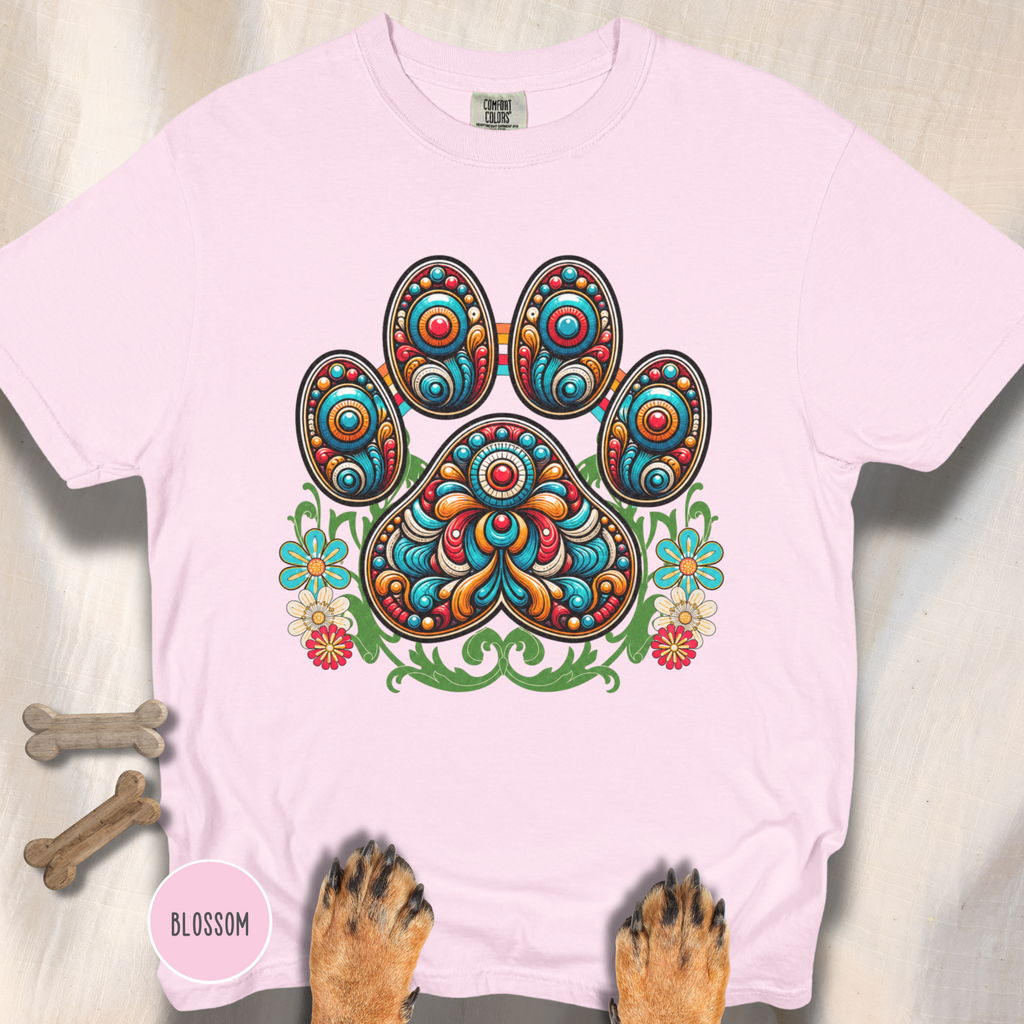 Groovy Mandela Paw Print T-shirt