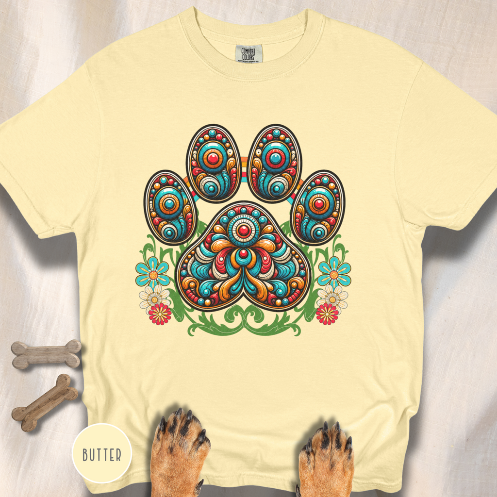 Groovy Mandela Paw Print T-shirt