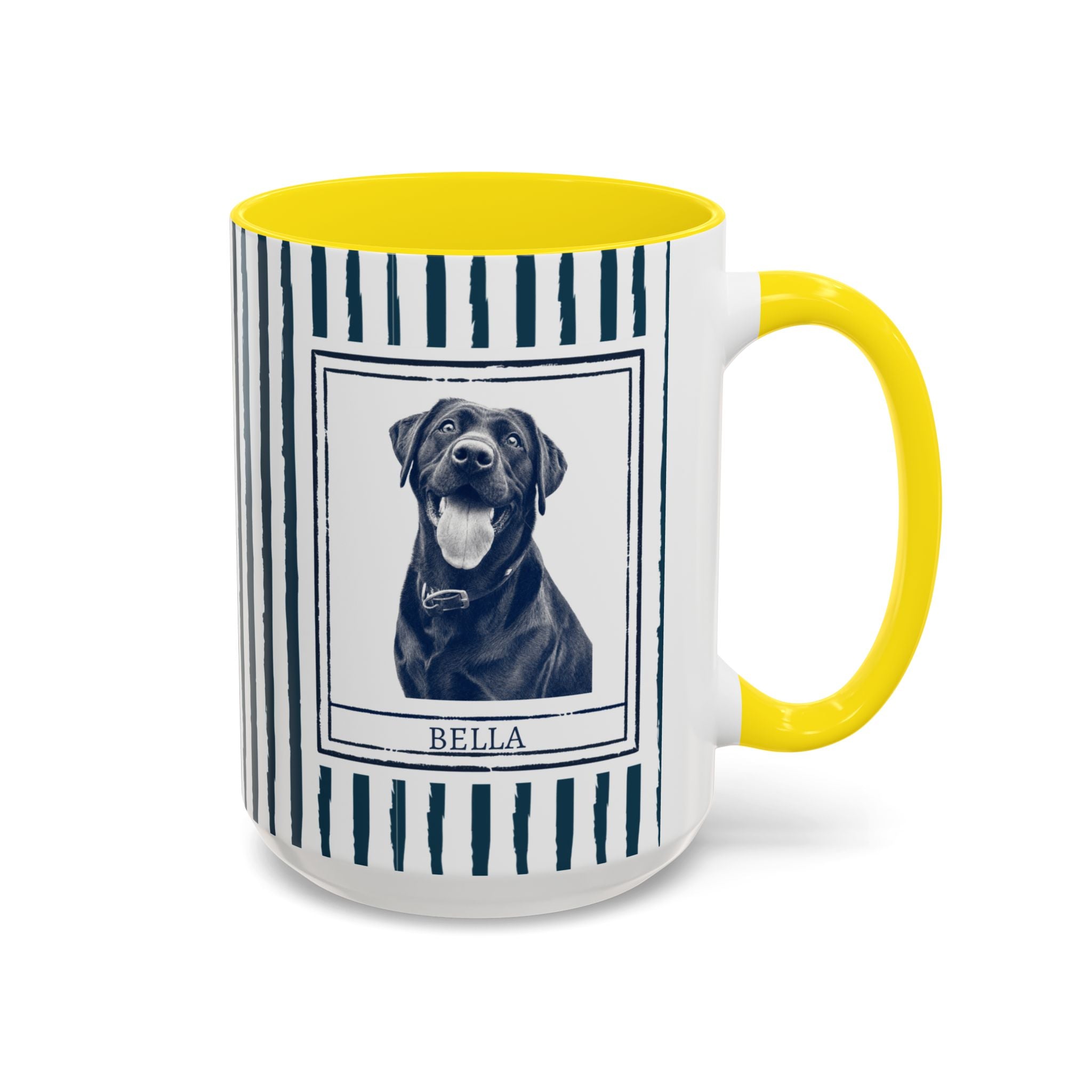 Dog Dad Pet Portrait Mug personalized with dog photo and name