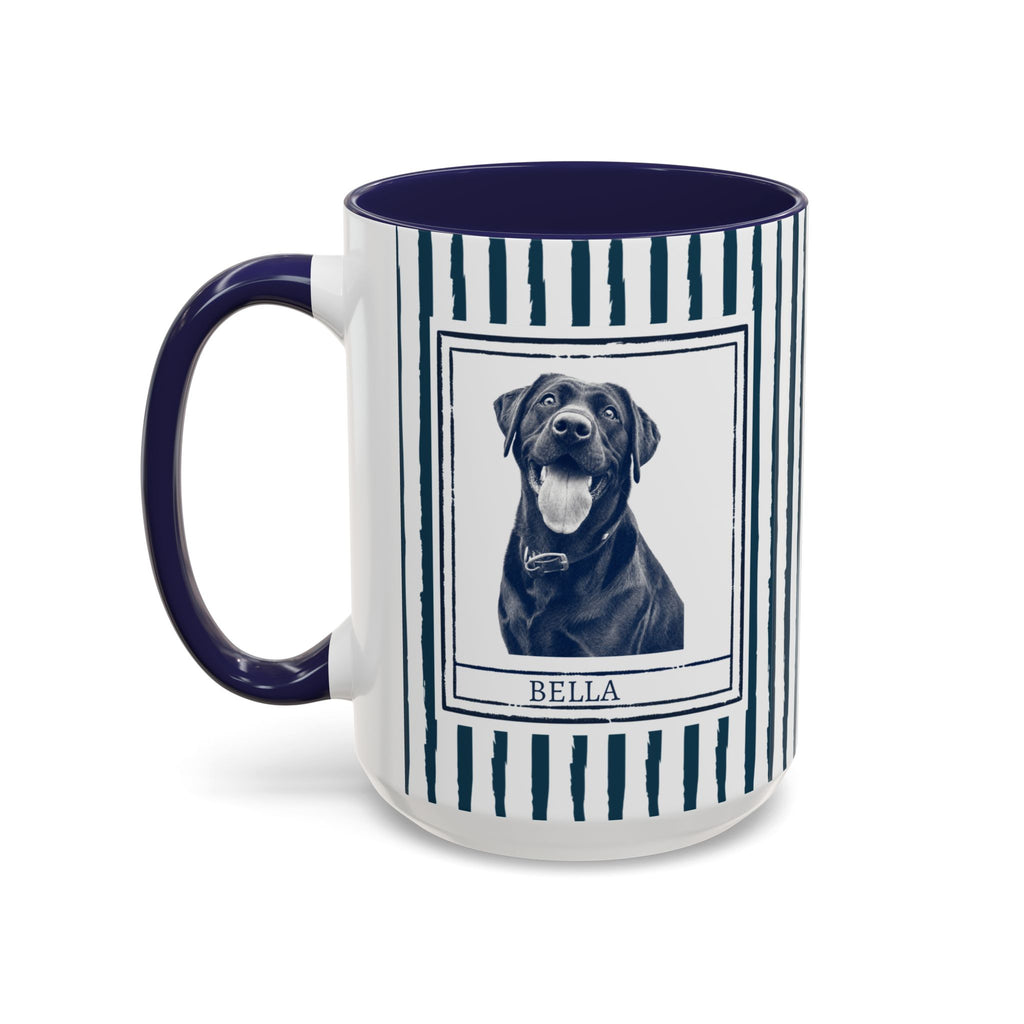 Dog Dad Pet Portrait Mug personalized with dog photo and name