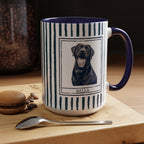 Dog Dad Pet Portrait Mug personalized with dog photo and name