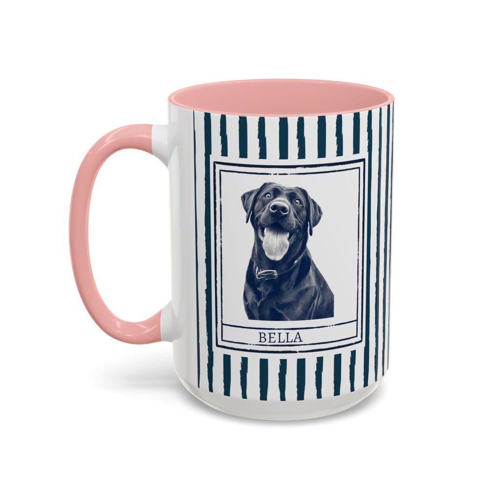 Dog Dad Pet Portrait Mug personalized with dog photo and name