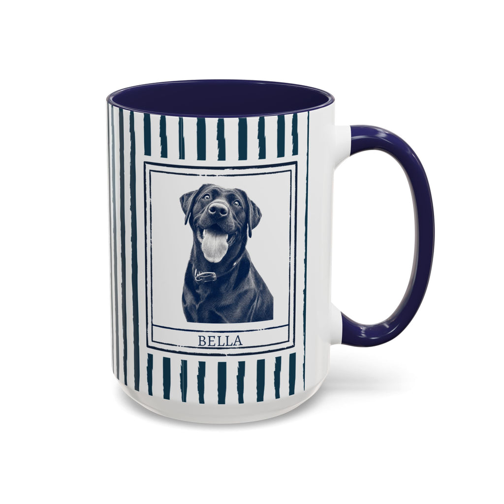 Dog Dad Pet Portrait Mug personalized with dog photo and name