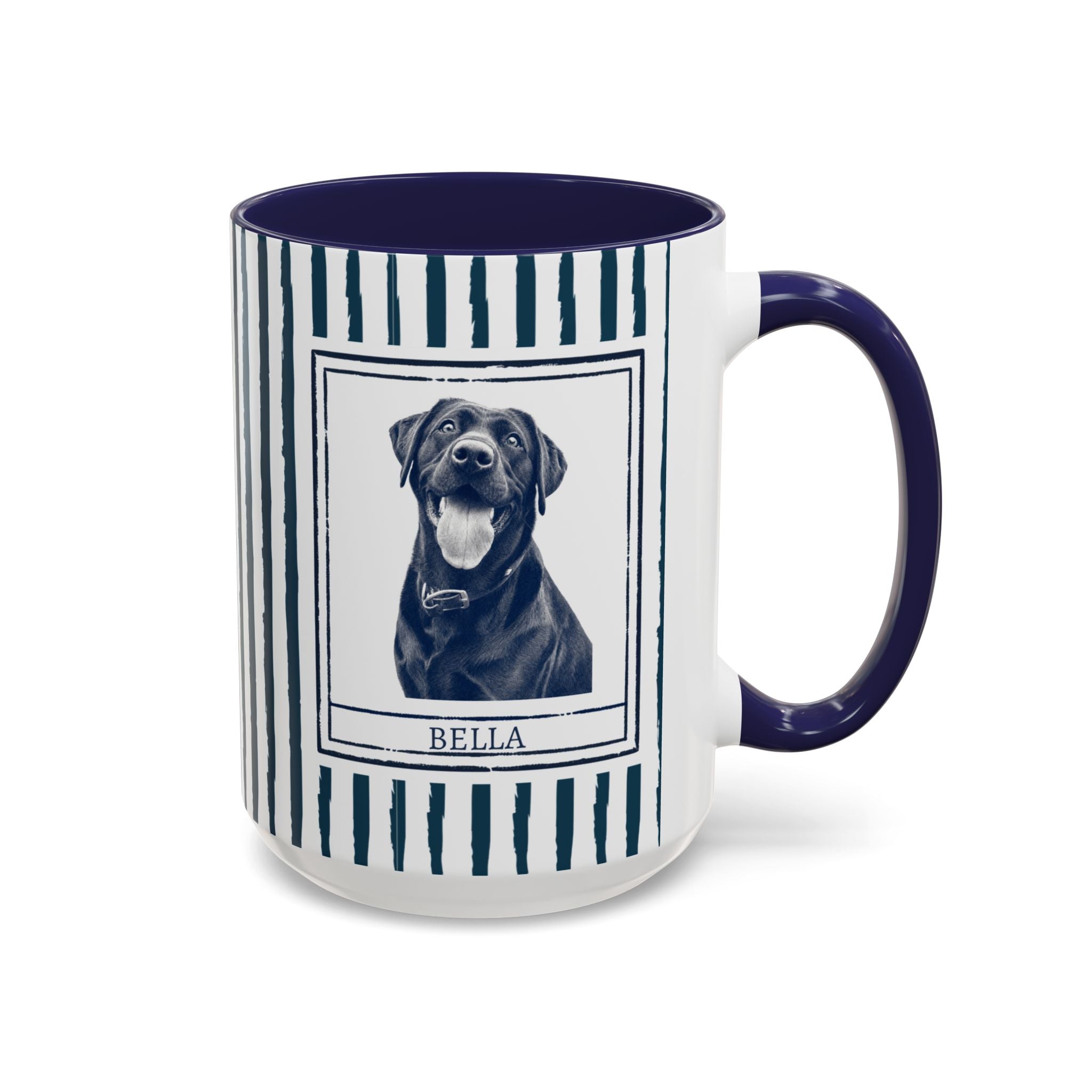 Dog Dad Pet Portrait Mug personalized with dog photo and name