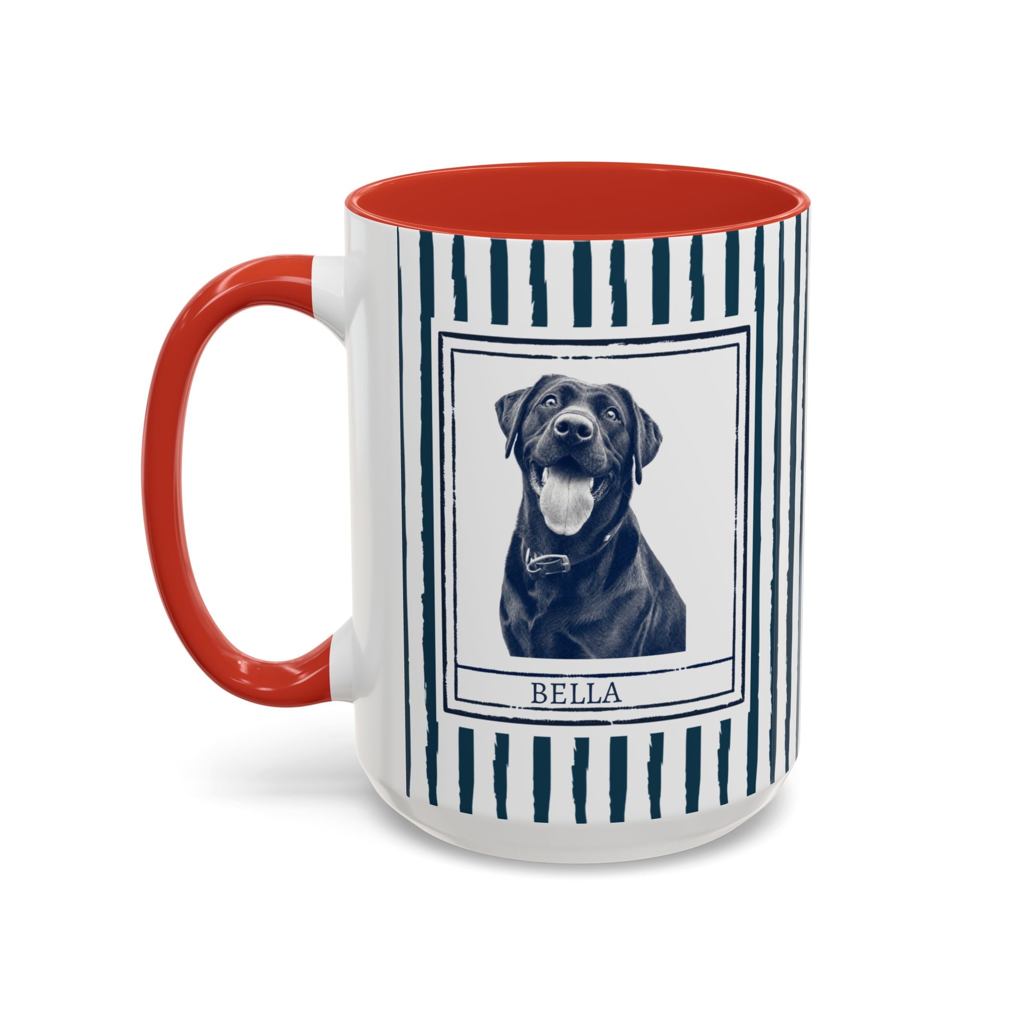 Dog Dad Pet Portrait Mug personalized with dog photo and name