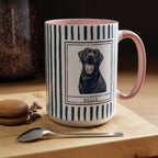 Dog Dad Pet Portrait Mug personalized with dog photo and name