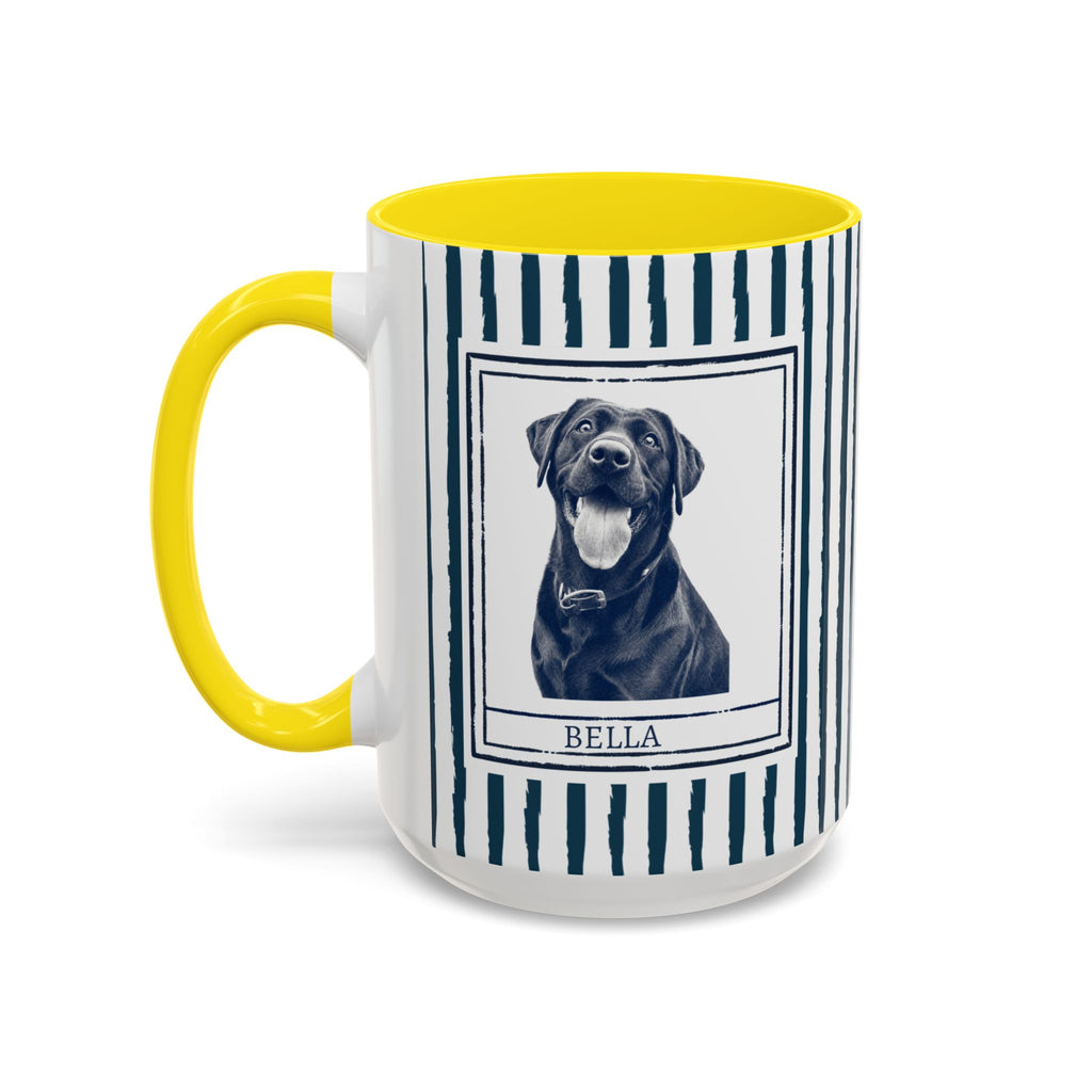 Dog Dad Pet Portrait Mug personalized with dog photo and name