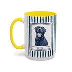 Dog Dad Pet Portrait Mug personalized with dog photo and name