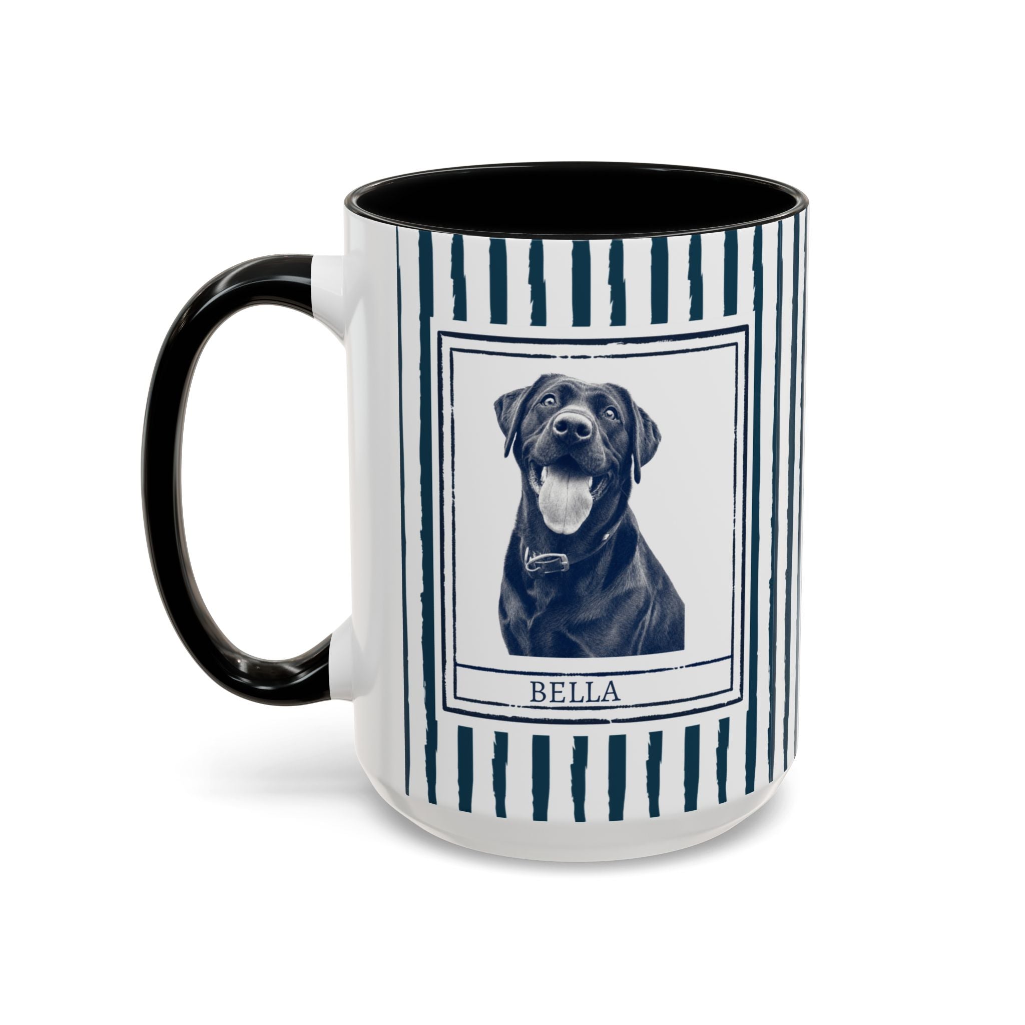 Dog Dad Pet Portrait Mug personalized with dog photo and name