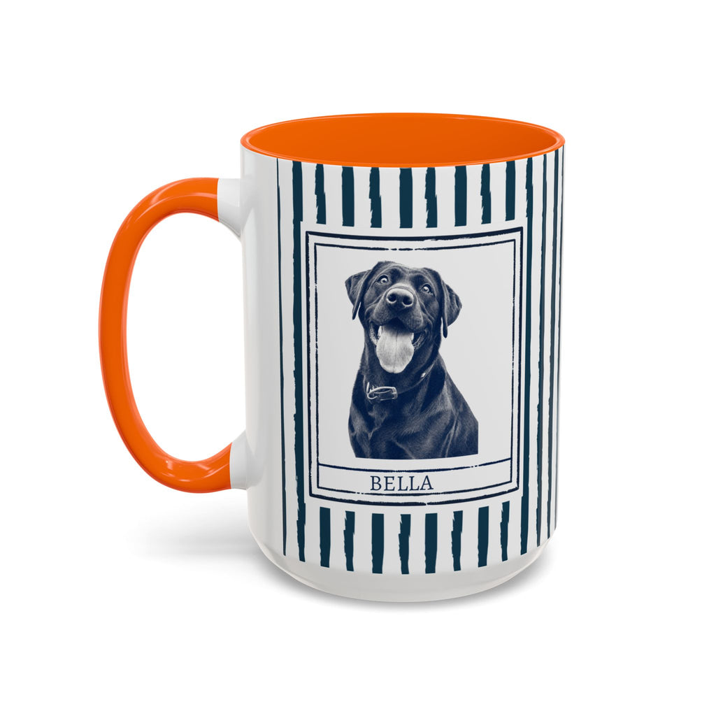 Dog Dad Pet Portrait Mug personalized with dog photo and name
