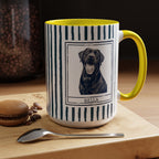 Dog Dad Pet Portrait Mug personalized with dog photo and name