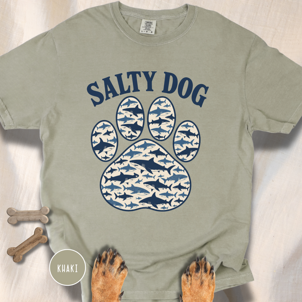 Salty Dog Shark Paw Print  T-shirt