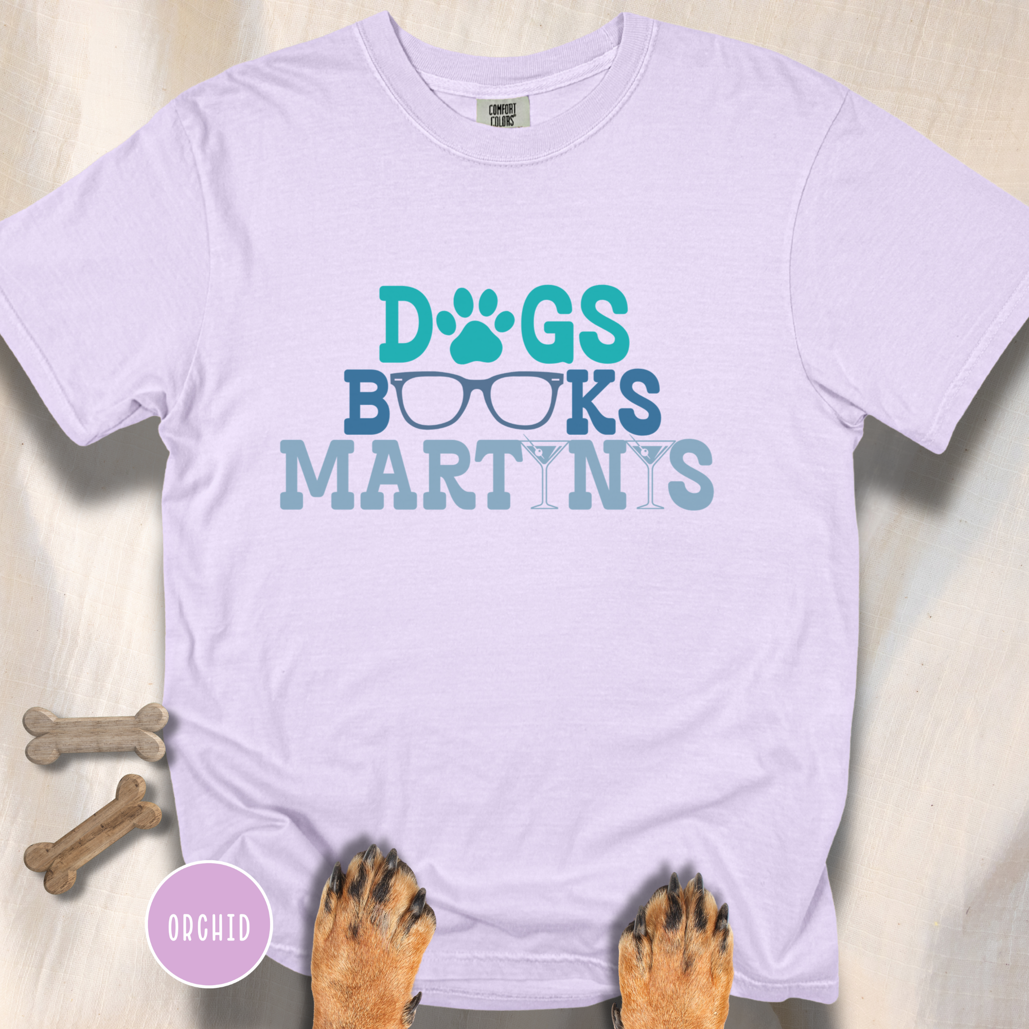 Dogs Books Martinis T-shirt