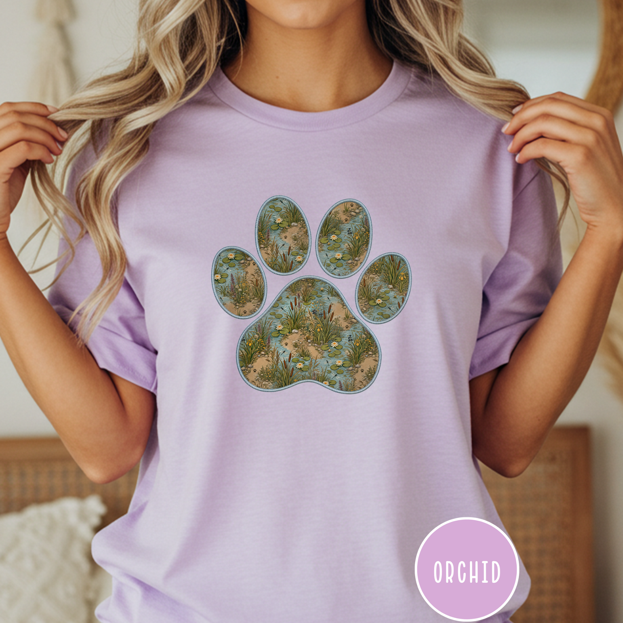 Paws in the Marsh Dog Paw T-Shirt