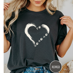 Brushstroke Heart Dog Paw T-Shirt