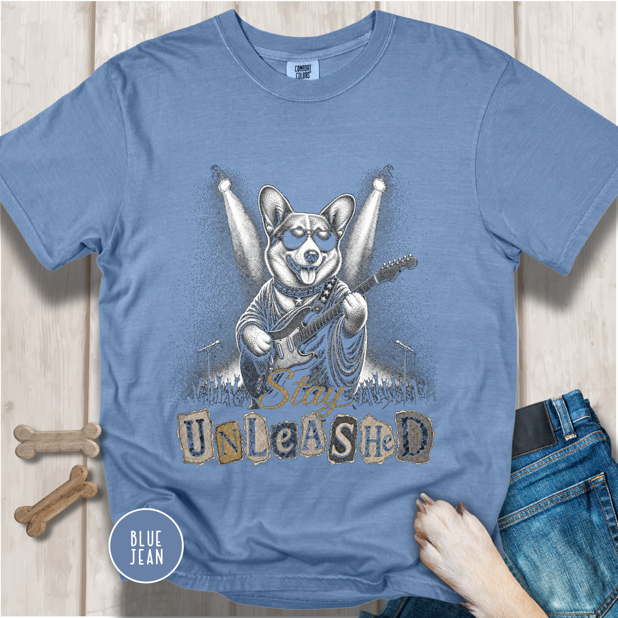 Corgi Stay Unleashed Vintage Bootleg T-shirt