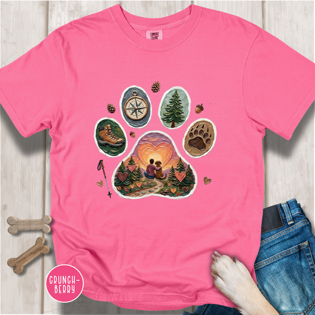 Adventure Buddy Dog Paw Comfort Colors T-Shirt